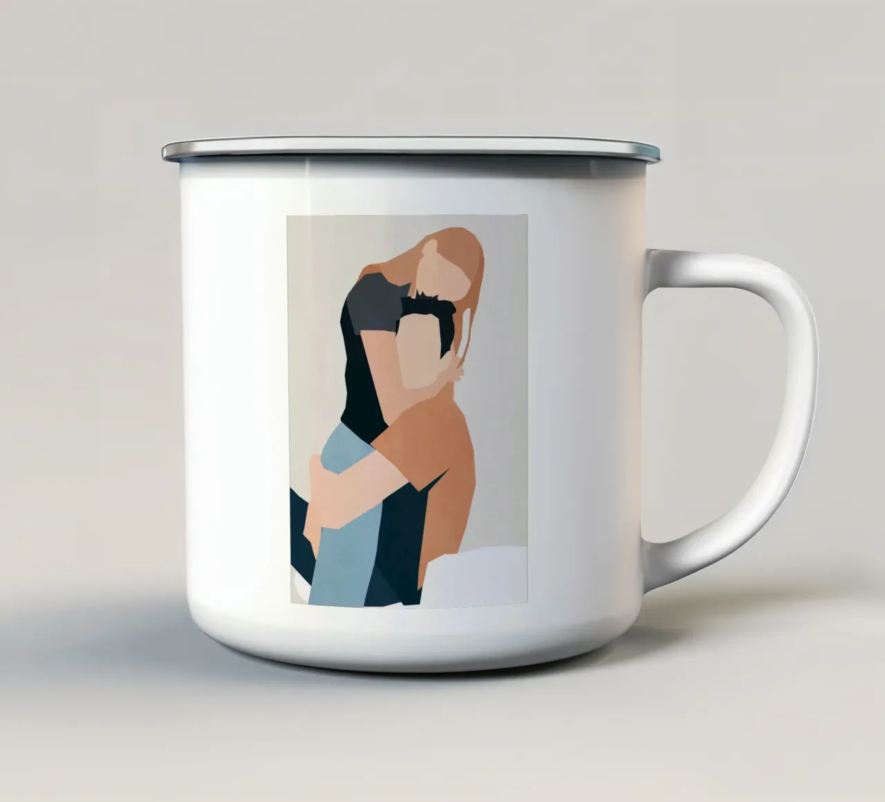 Abbraccio tazza in smalto da M.A.Z.U.N.