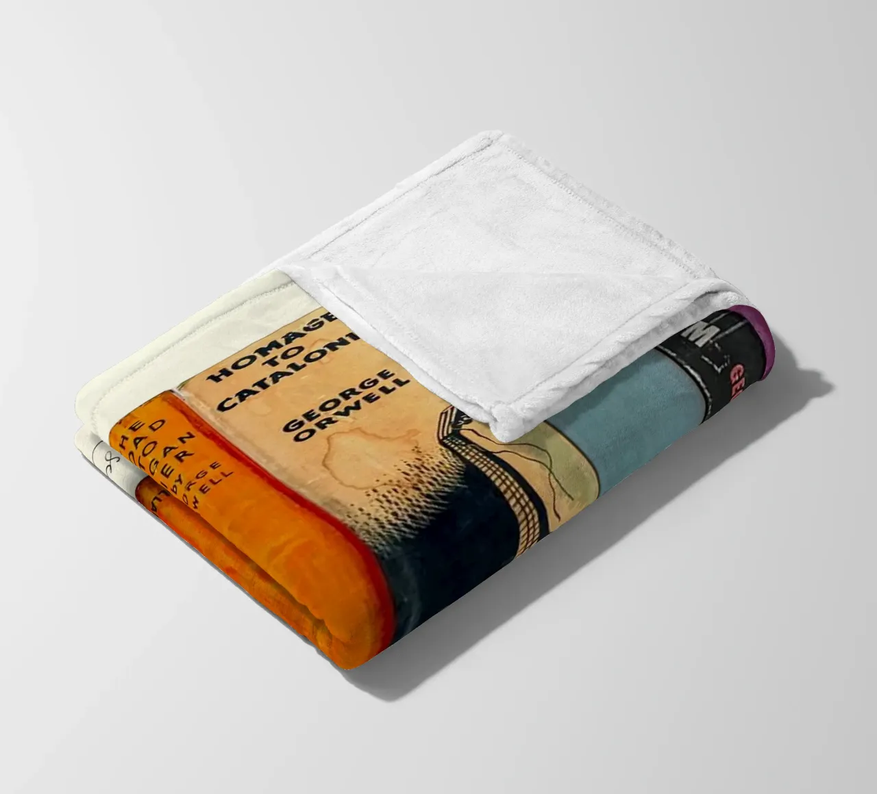 George Orwell - First Editions Print fleece blanket by MissLiterarty