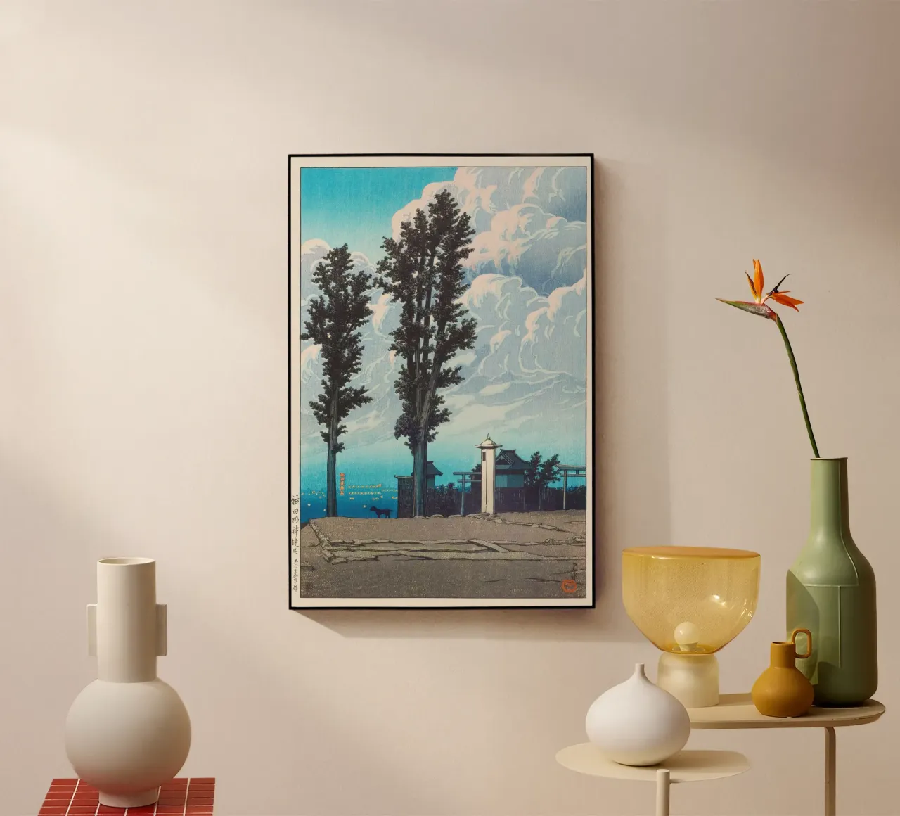 Myojin Shrine Grounds by Kawase Hasui plexiglass da Haru Prints