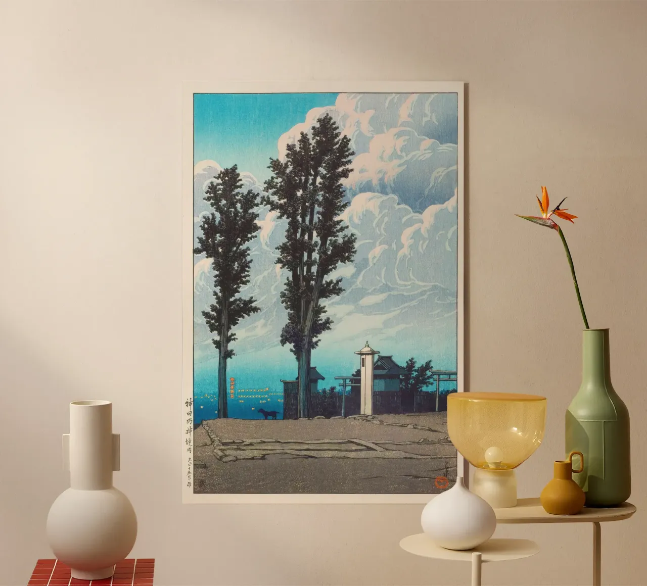 Myojin Shrine Grounds by Kawase Hasui plexiglass da Haru Prints