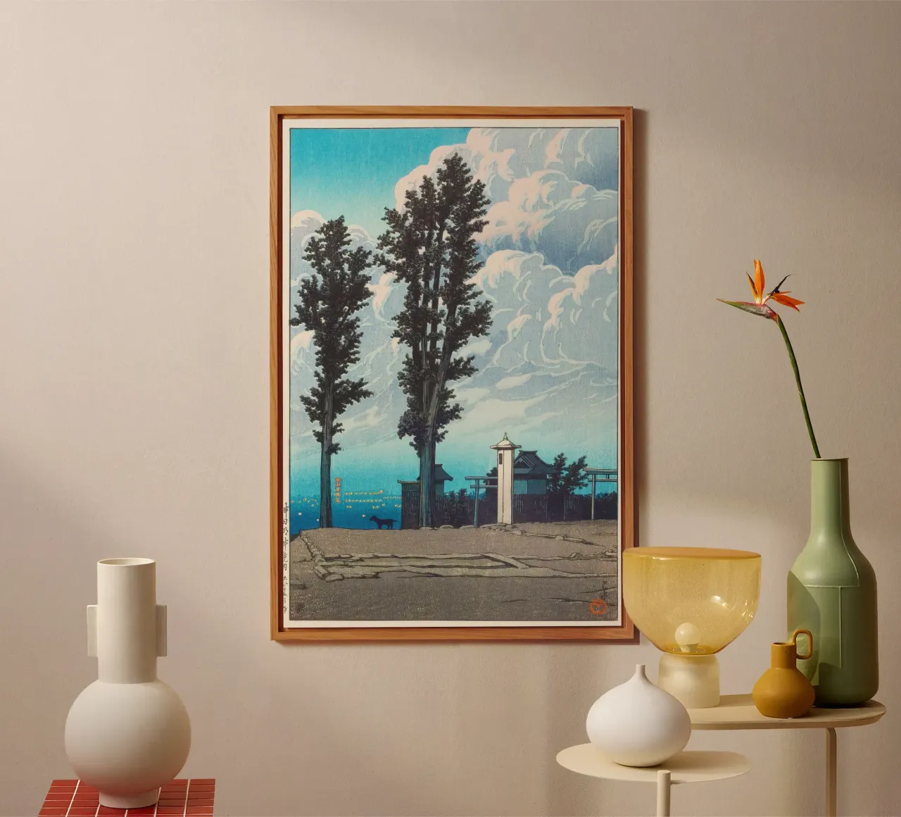 Myojin Shrine Grounds by Kawase Hasui alluminio dibond da Haru Prints