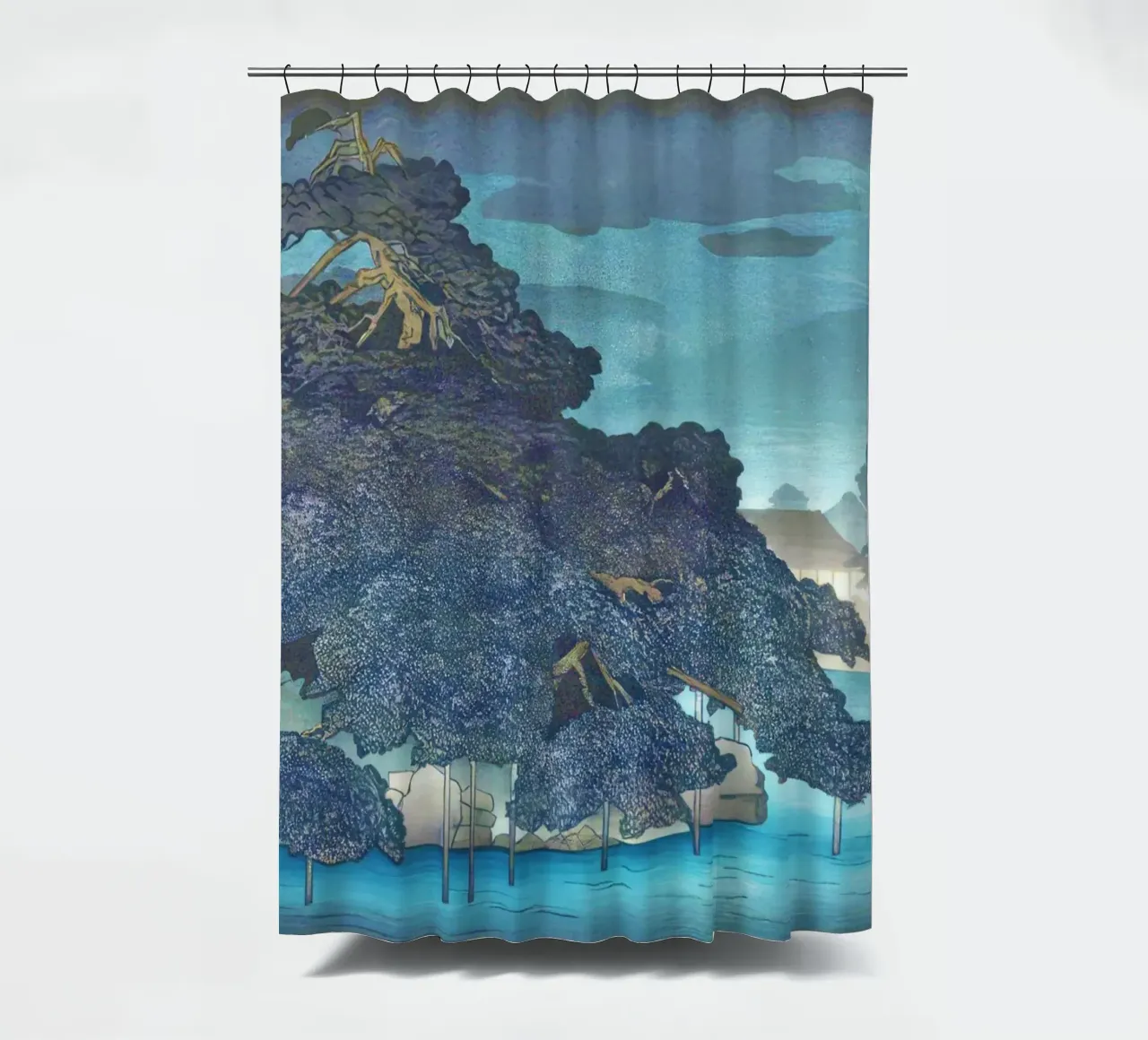 Untitled by Kawase Hasui tenda da doccia da Haru Prints