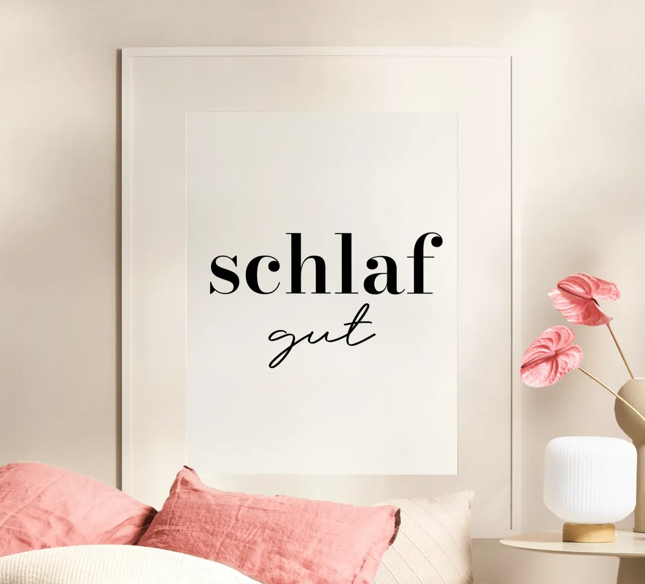 Schlaf gut poster con telaio in plastica da BAINAI