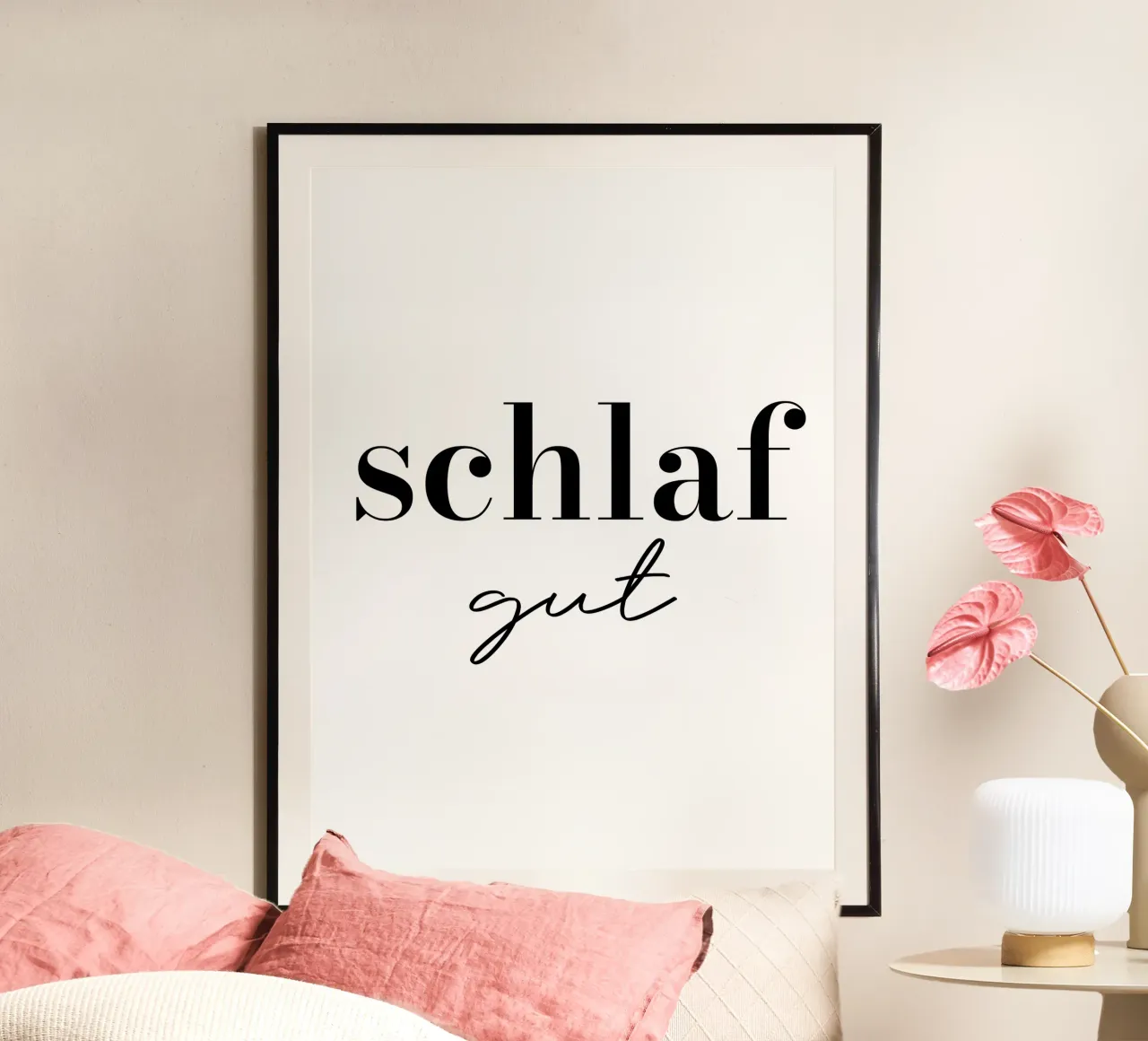 Schlaf gut poster con telaio in plastica da BAINAI