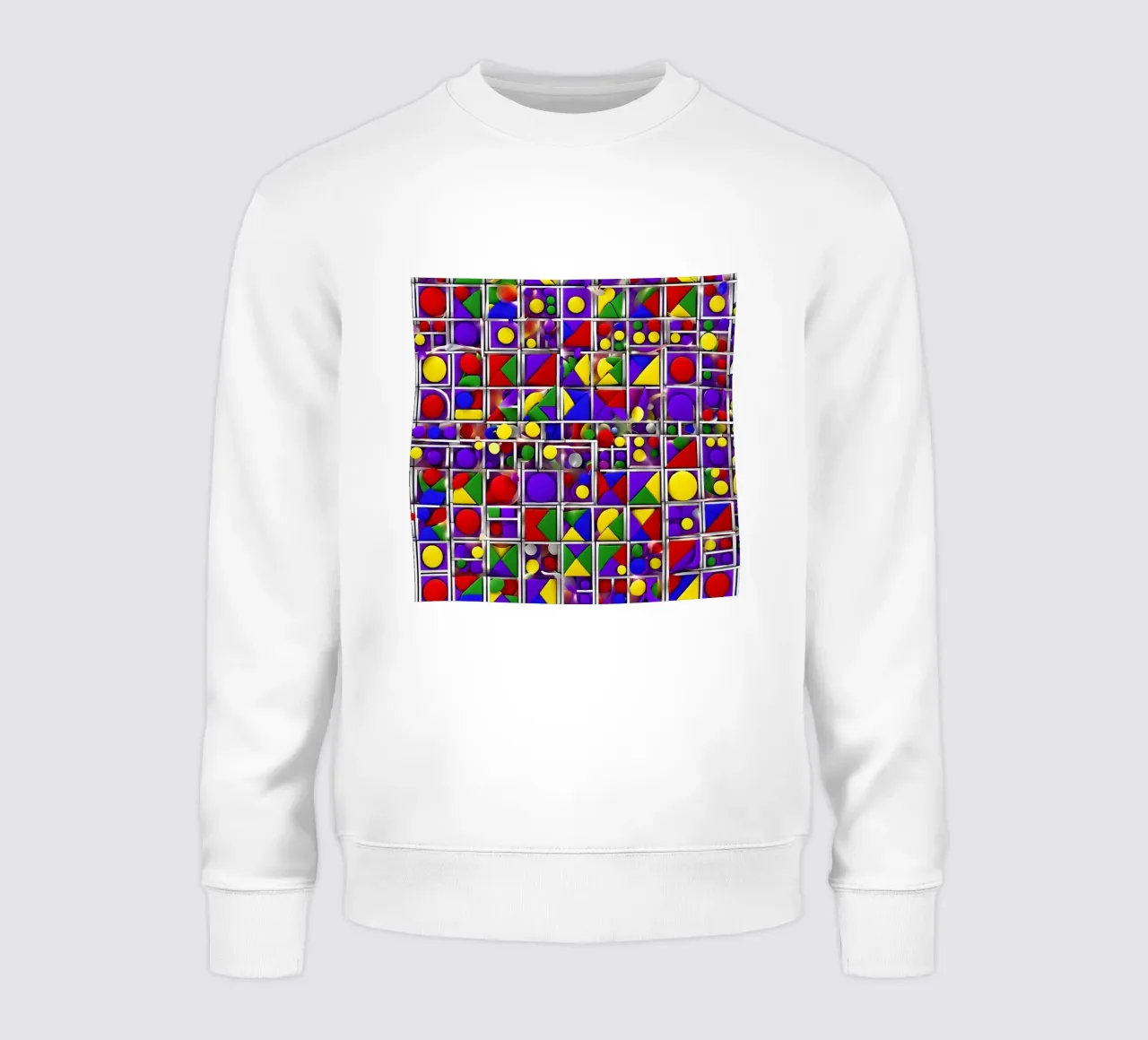 design geografico multicolore felpa da dinem