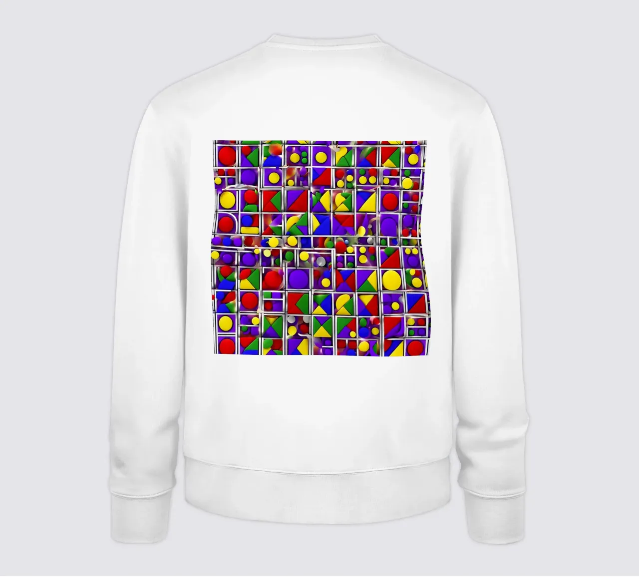 design geografico multicolore felpa da dinem