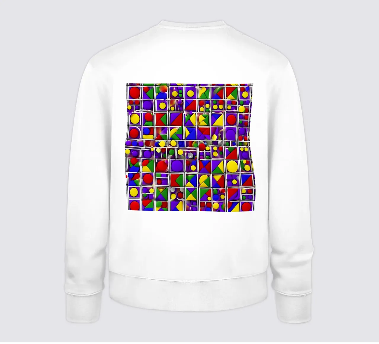 design geografico multicolore felpa da dinem