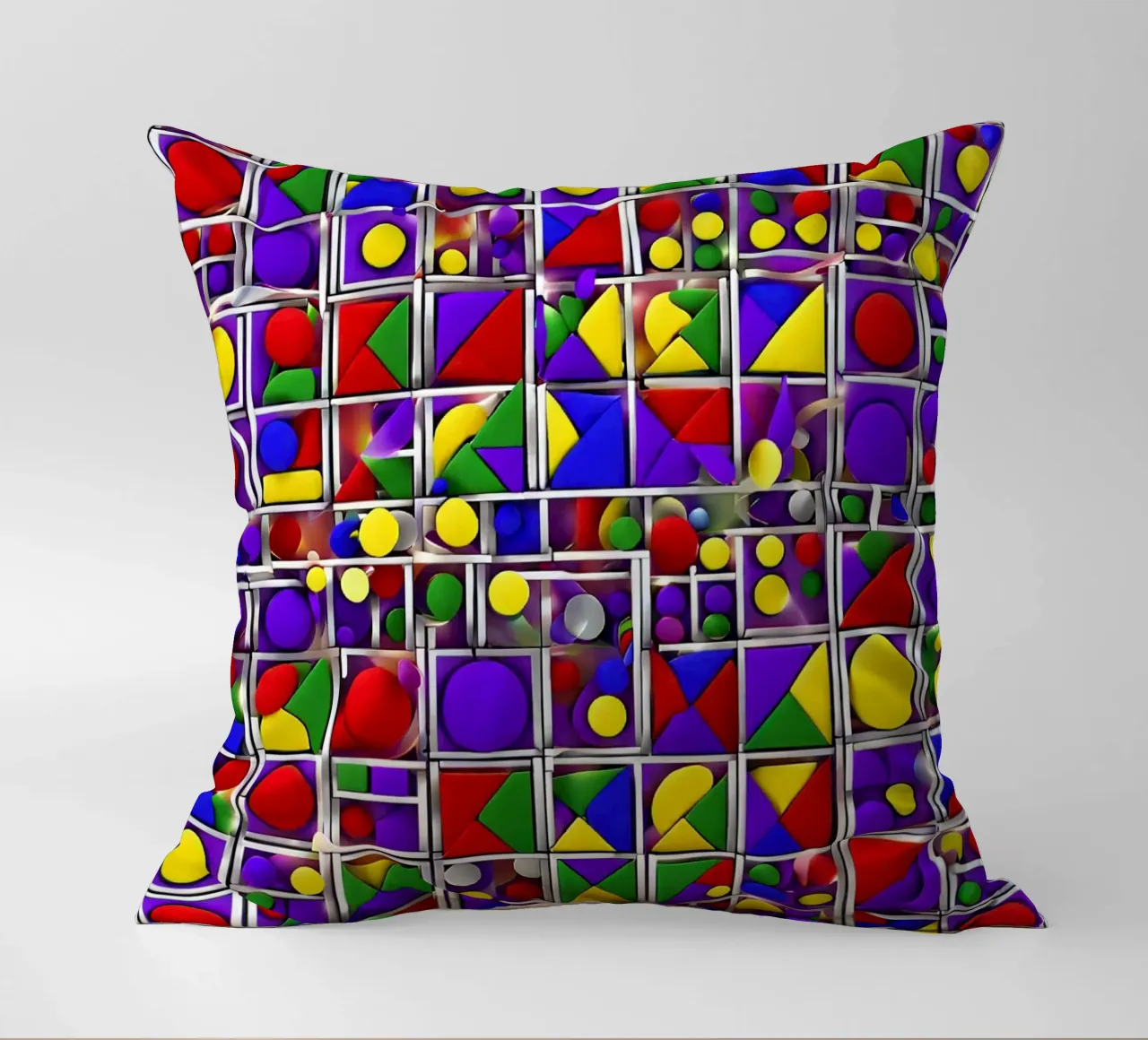 design geografico multicolore cuscino da dinem