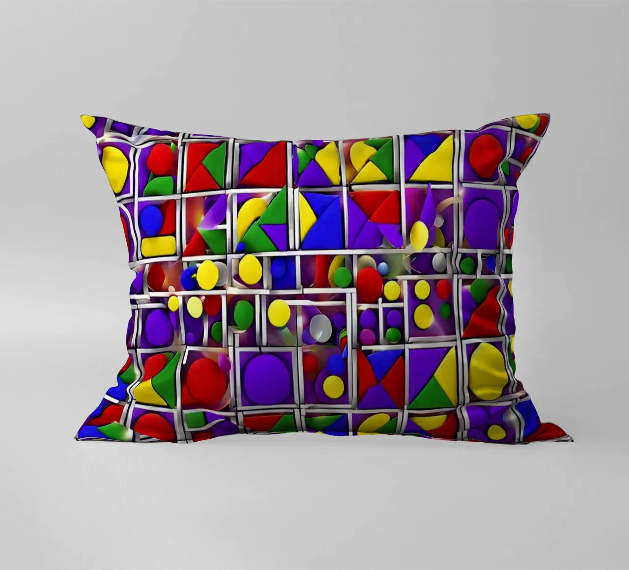 design geografico multicolore cuscino da dinem