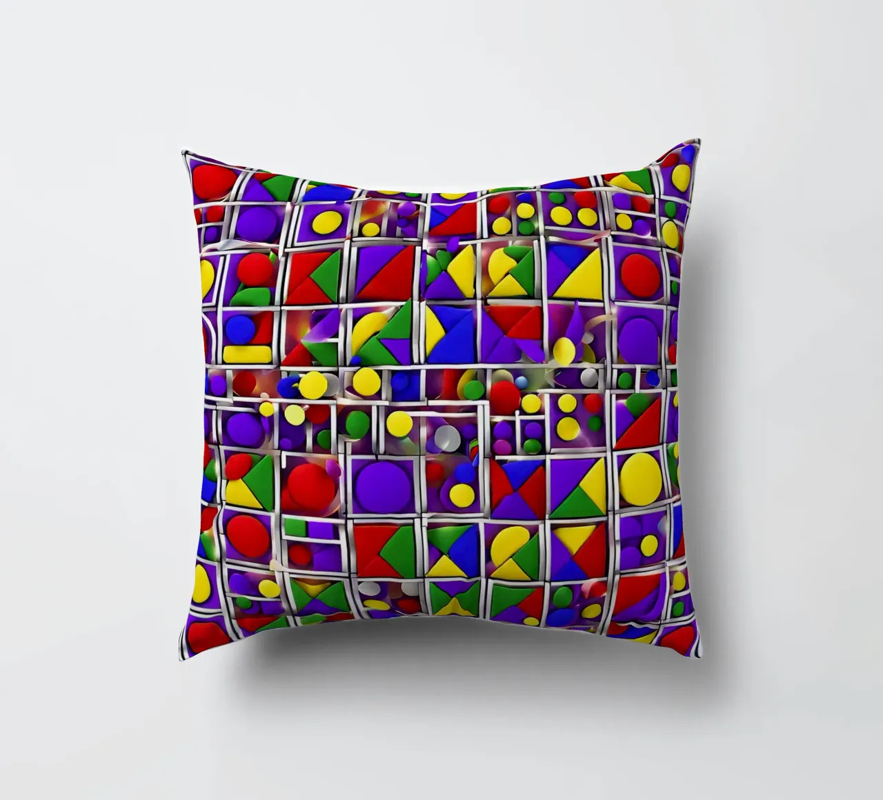 design geografico multicolore cuscino da dinem