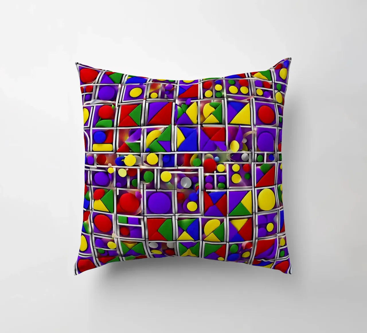 design geografico multicolore cuscino da dinem