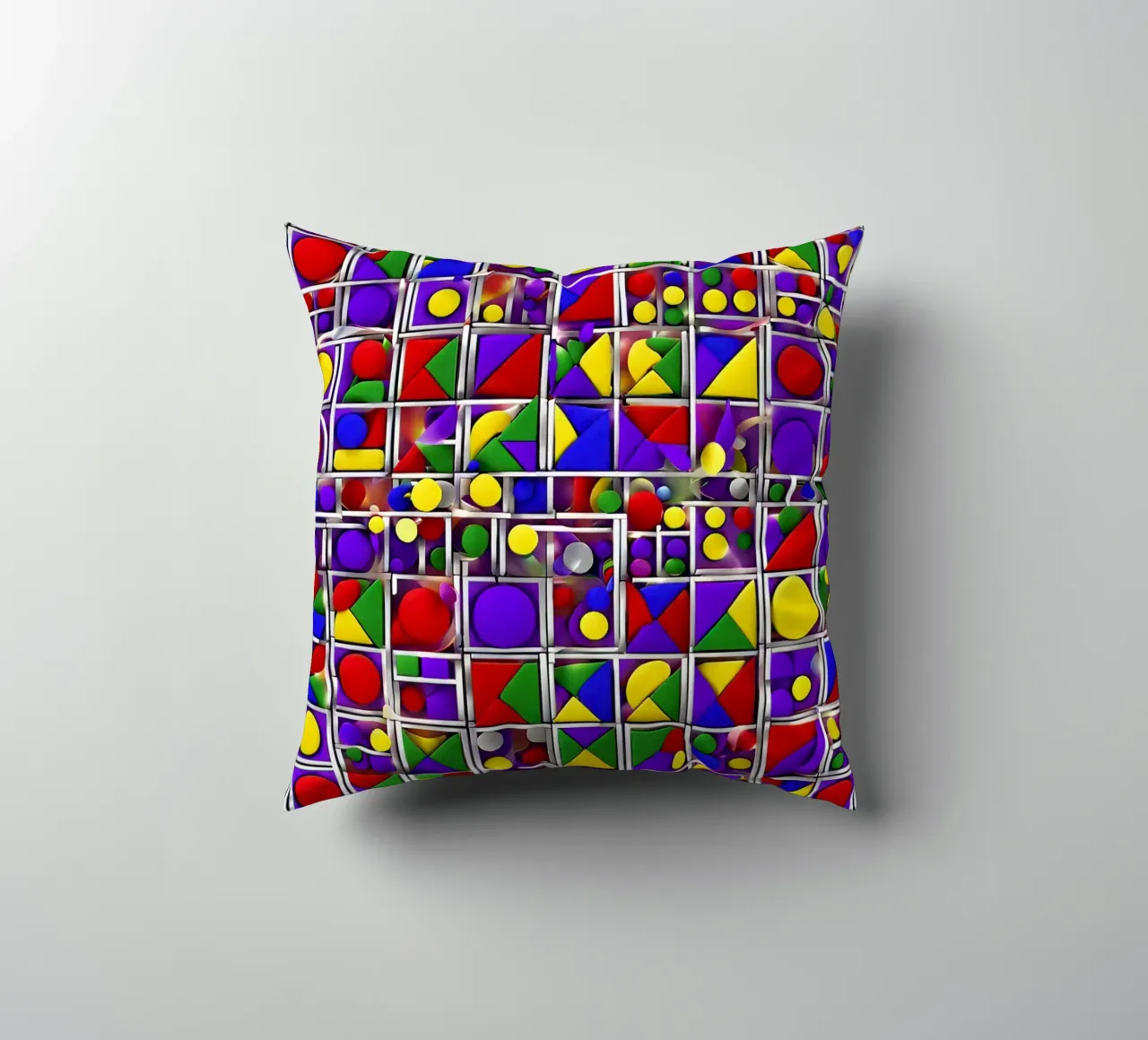 design geografico multicolore cuscino da dinem