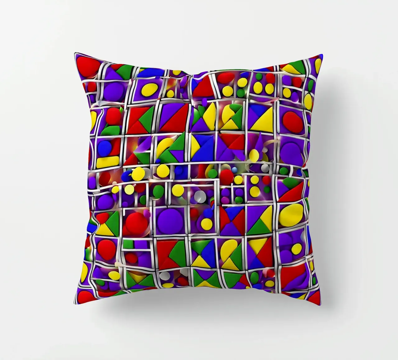 design geografico multicolore cuscino da dinem