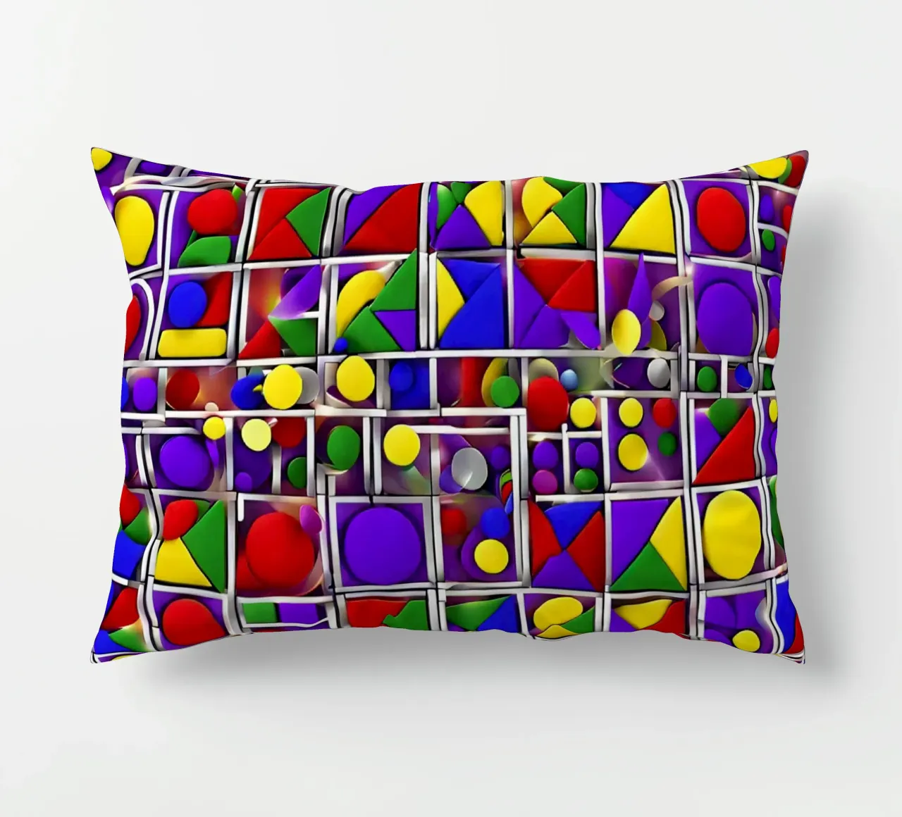 design geografico multicolore cuscino da dinem