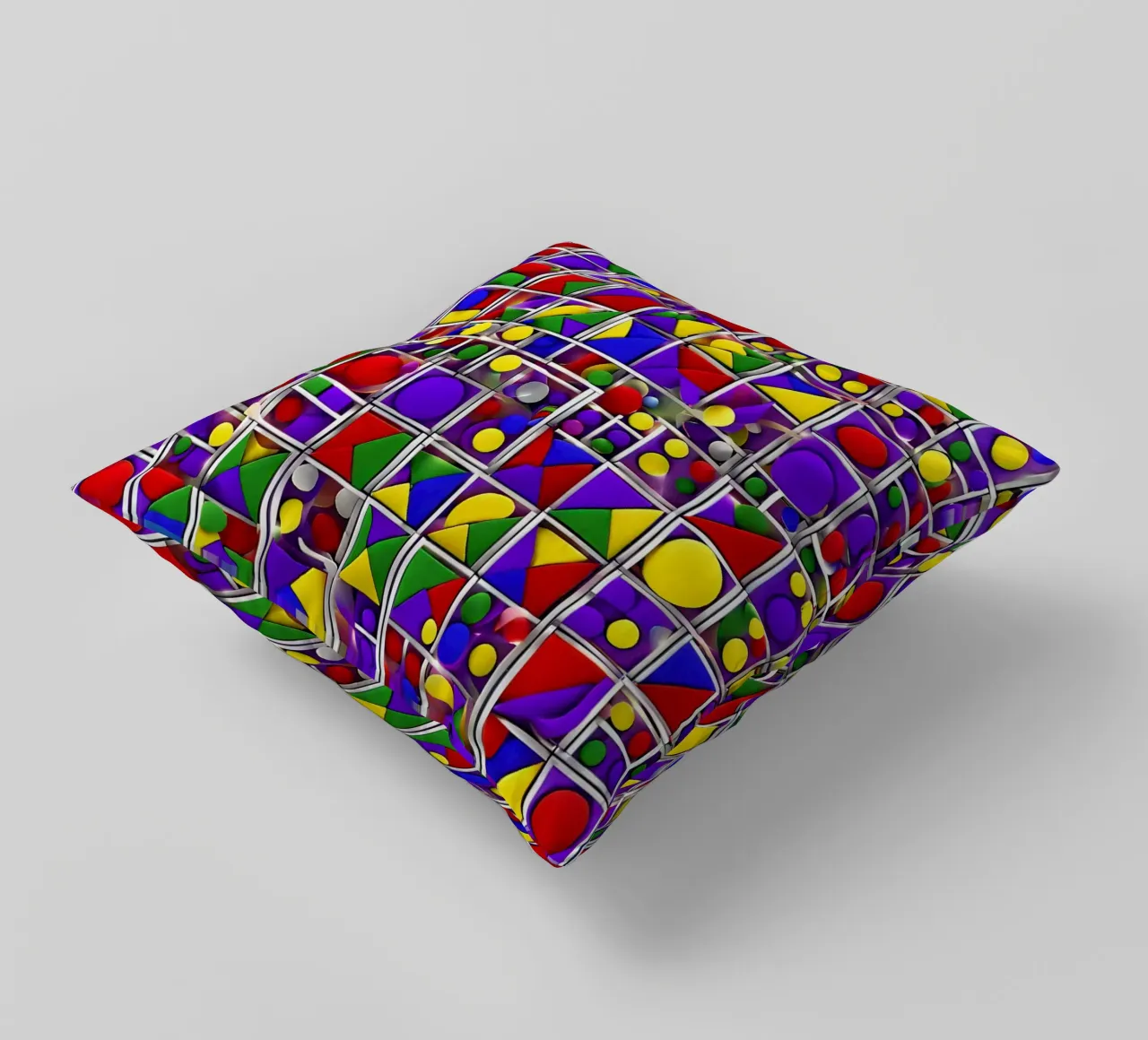 design geografico multicolore cuscino da dinem