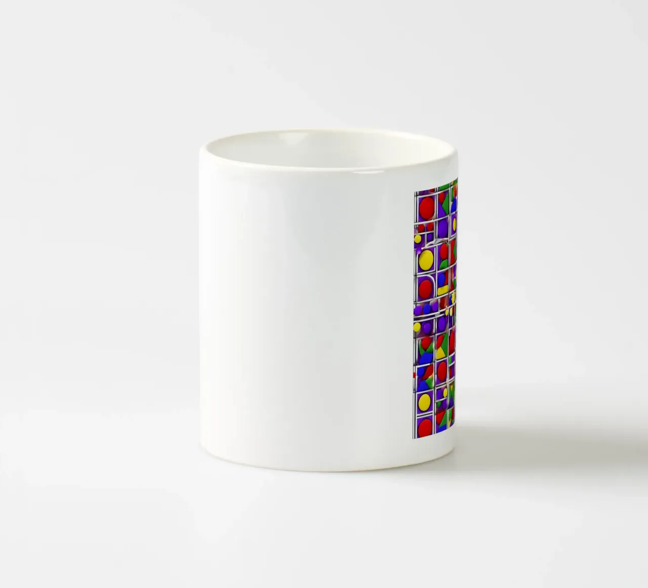 design geografico multicolore tazza in ceramica da dinem