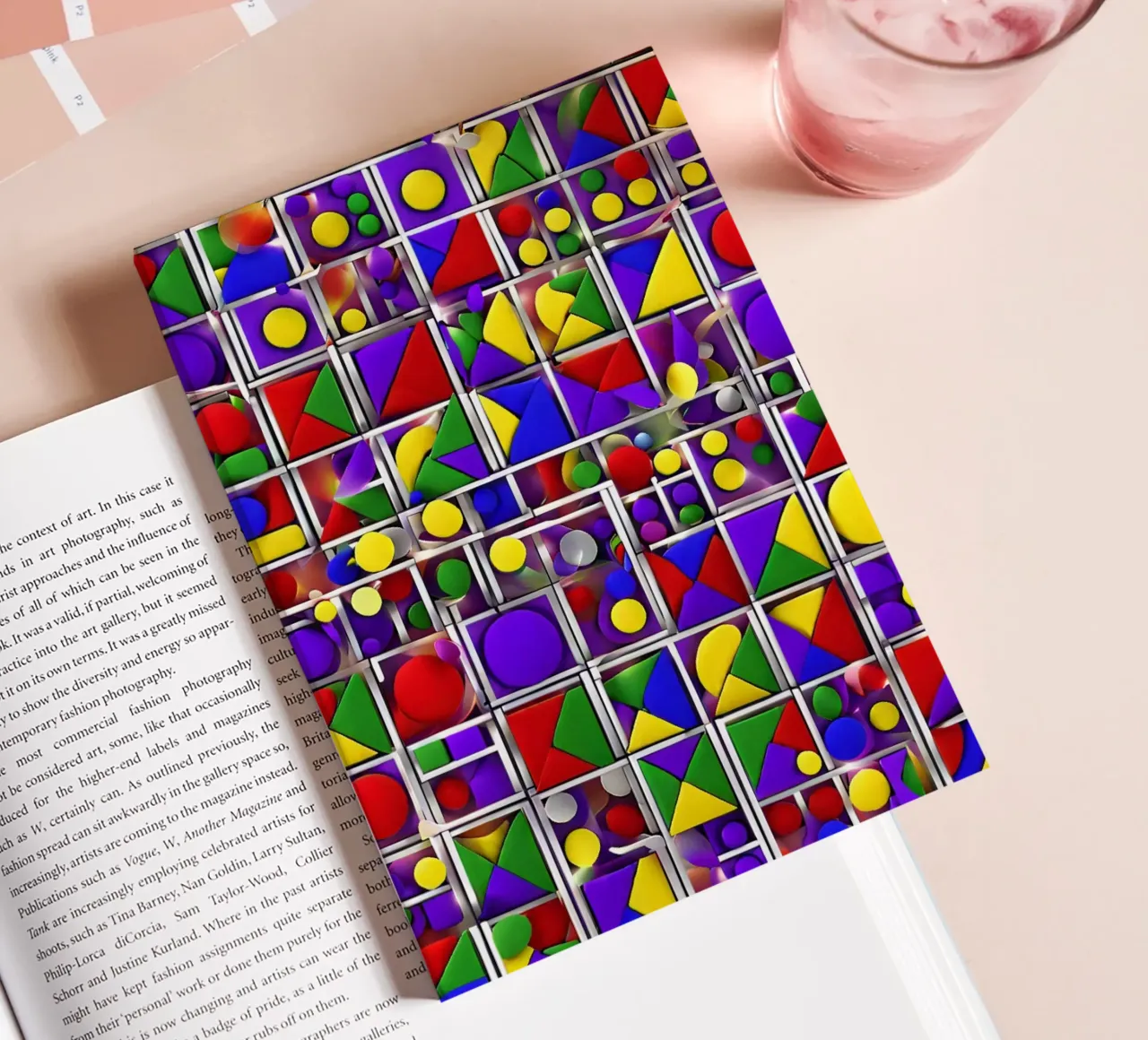 multi color geographical design notebook by dinem