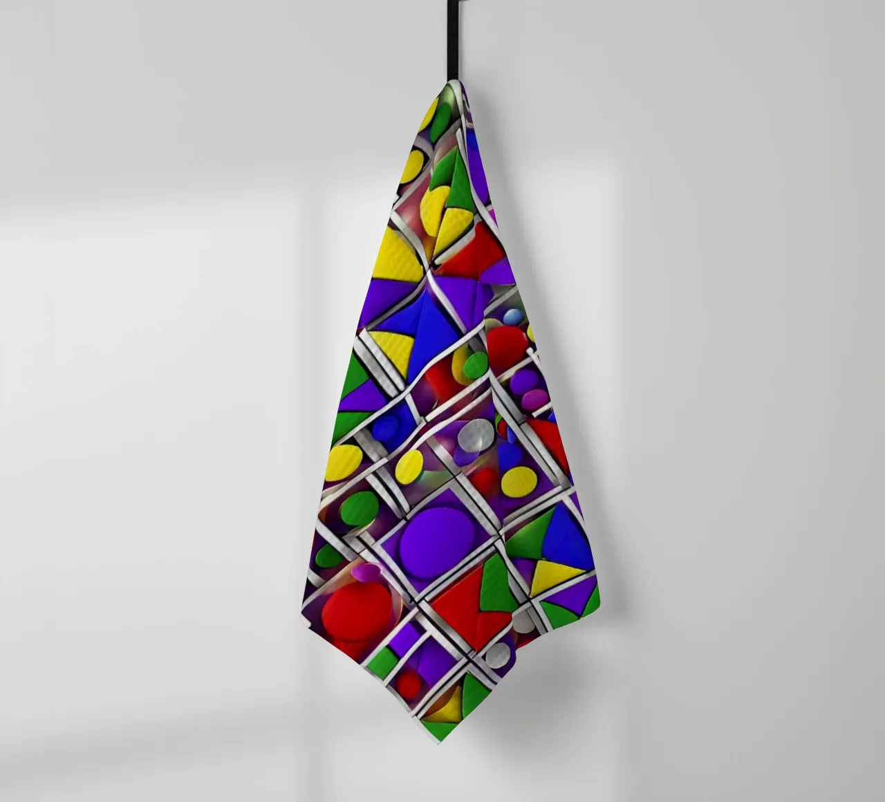 design geografico multicolore canovaccio da cucina da dinem