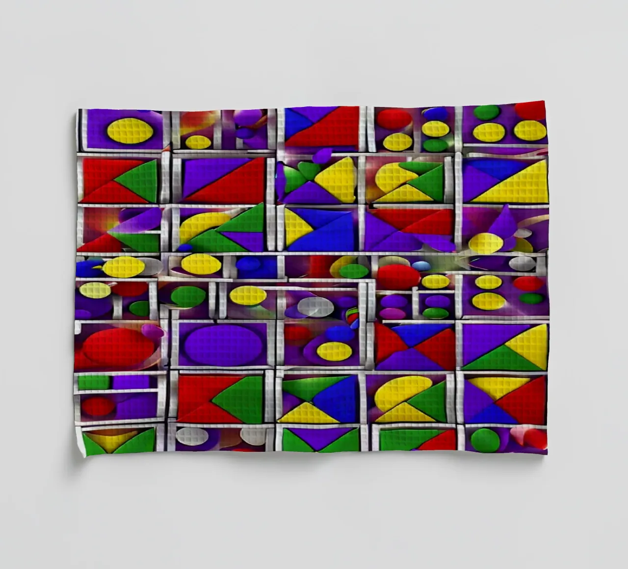 design geografico multicolore canovaccio da cucina da dinem