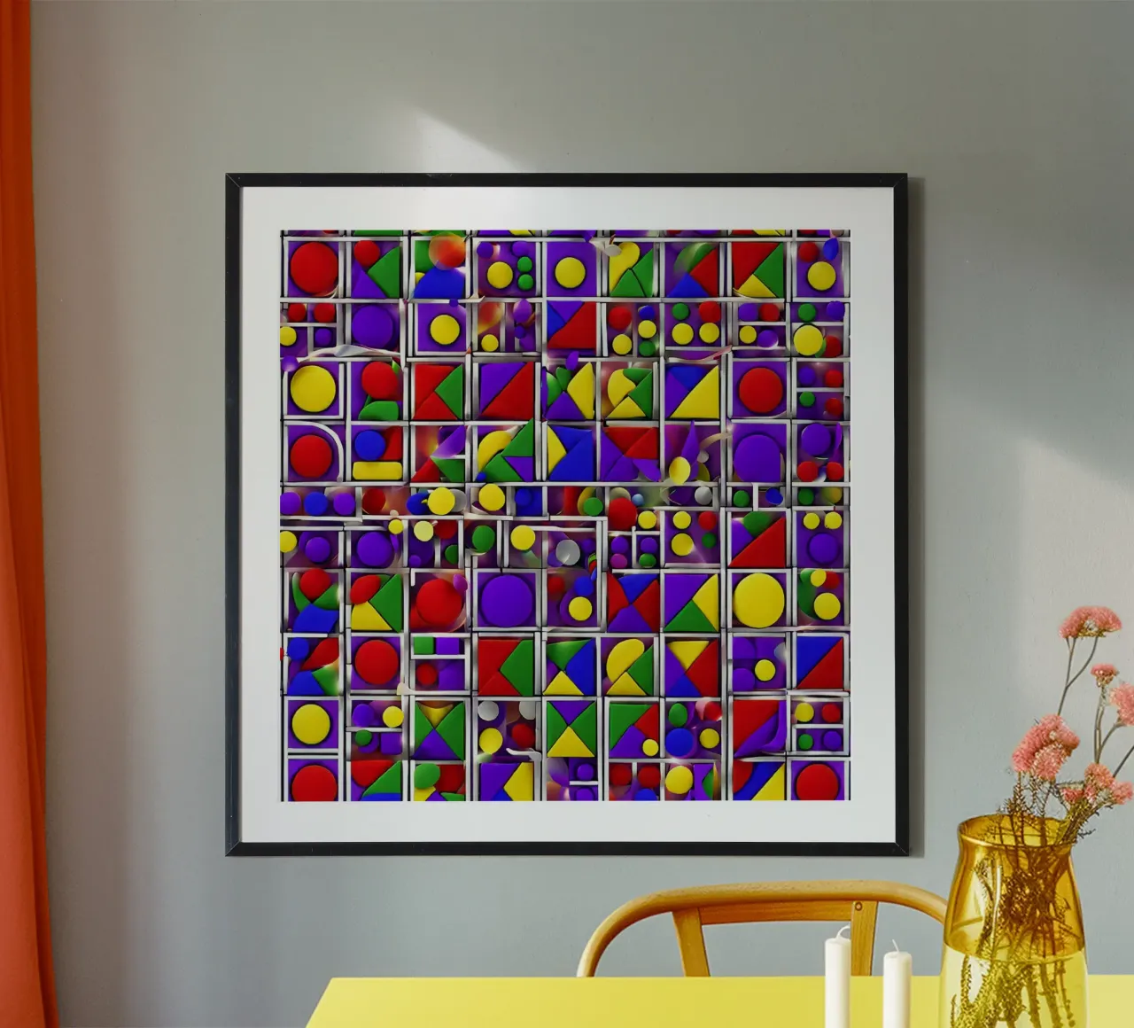 design geografico multicolore carta hahnemühle da dinem