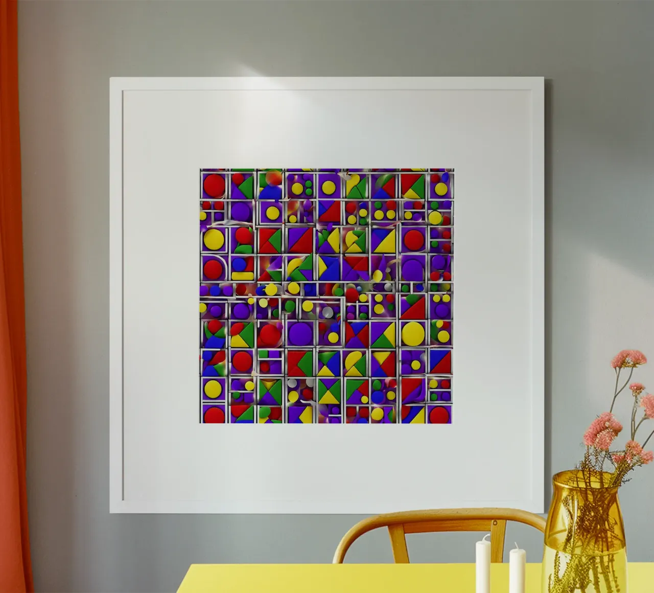 design geografico multicolore carta hahnemühle da dinem