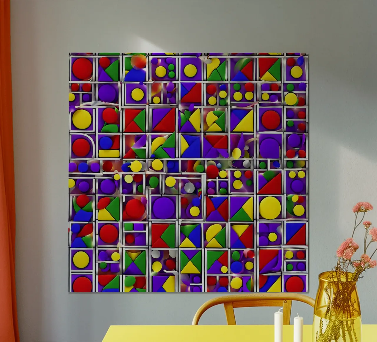 design geografico multicolore carta hahnemühle da dinem