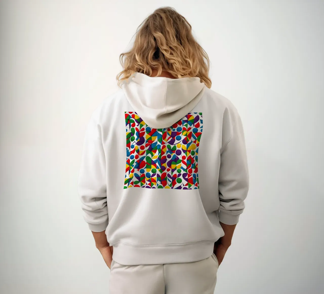 sharps design multicolore e bianco felpa con cappuccio da dinem