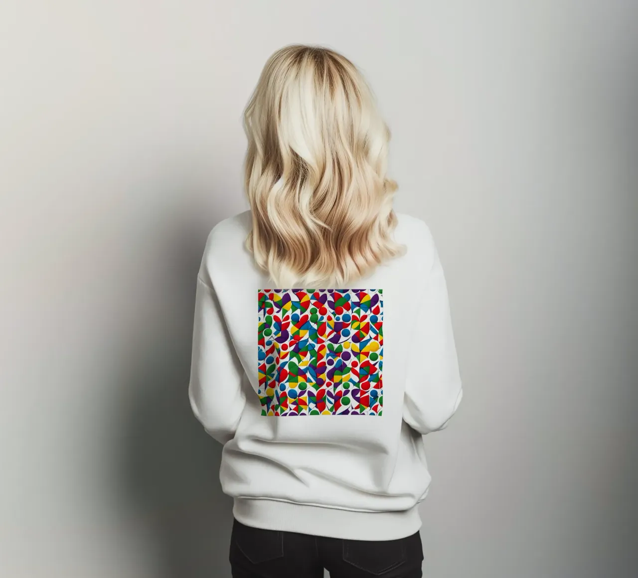 sharps design multicolore e bianco felpa da dinem