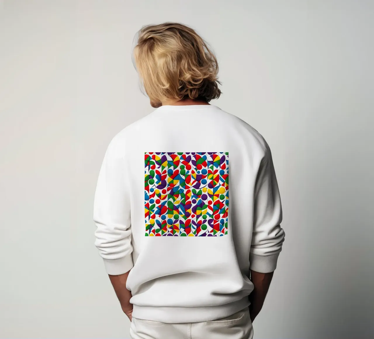 sharps design multicolore e bianco felpa da dinem