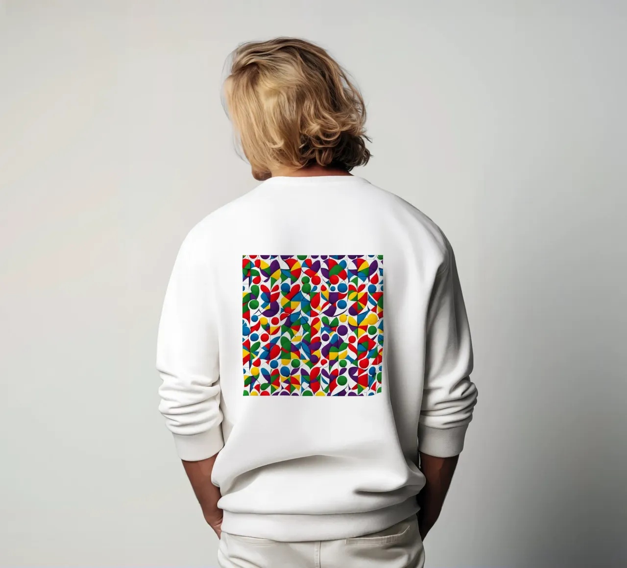 sharps design multicolore e bianco felpa da dinem