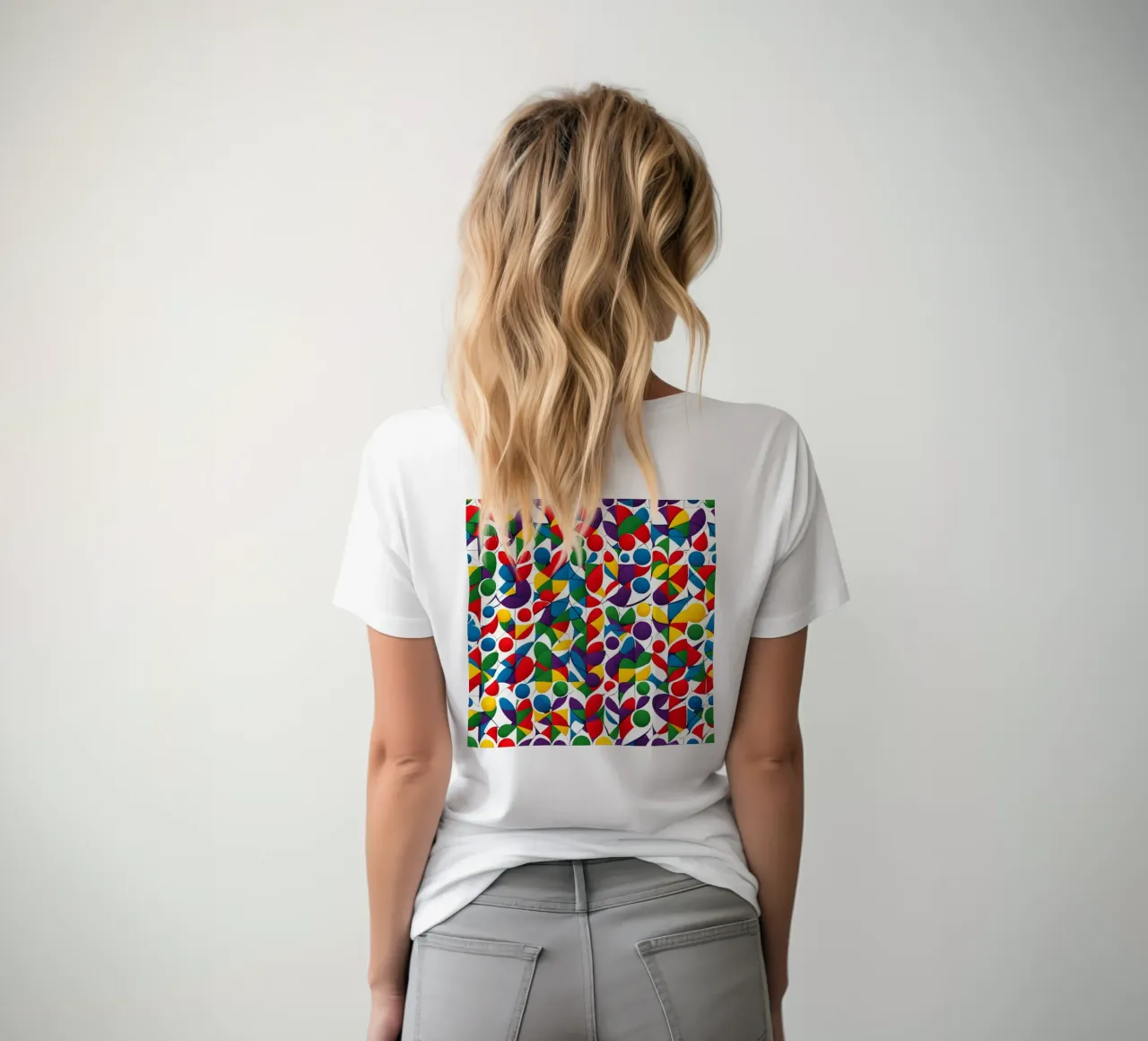 sharps design multicolore e bianco t-shirt da dinem