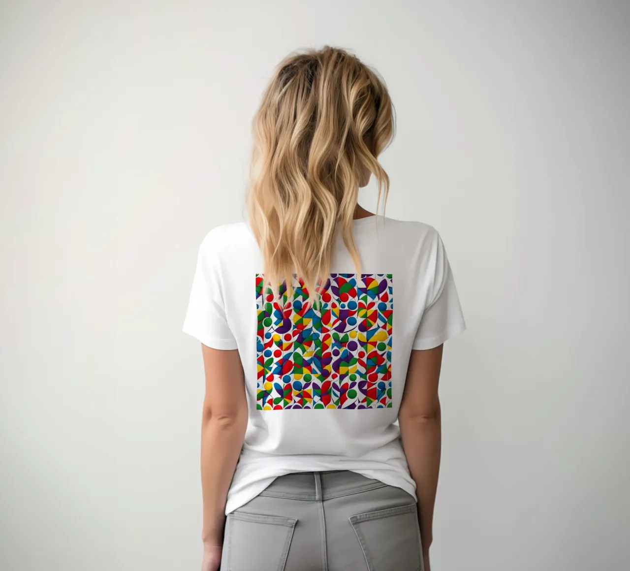 sharps design multicolore e bianco t-shirt da dinem