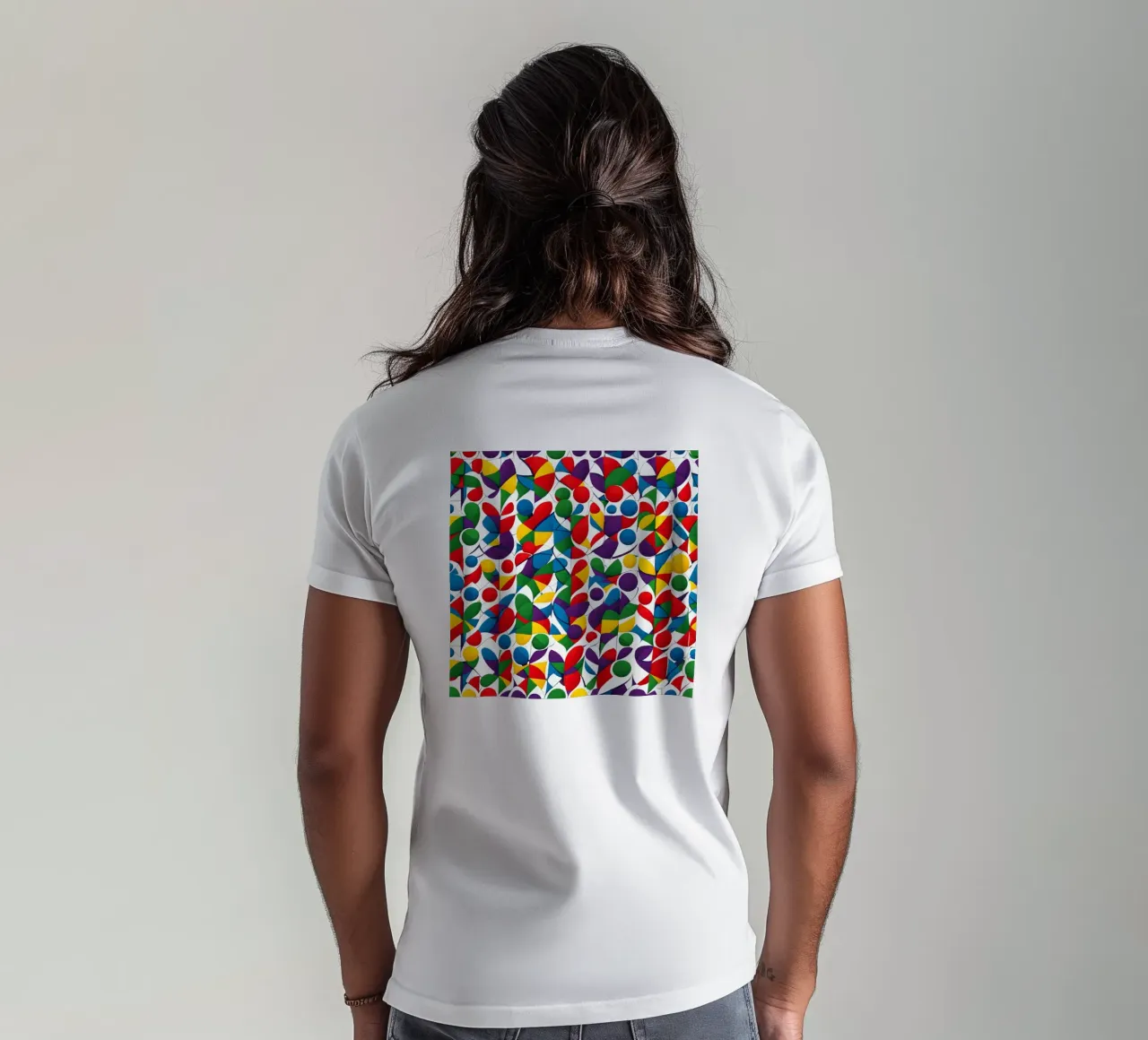 sharps design multicolore e bianco t-shirt da dinem