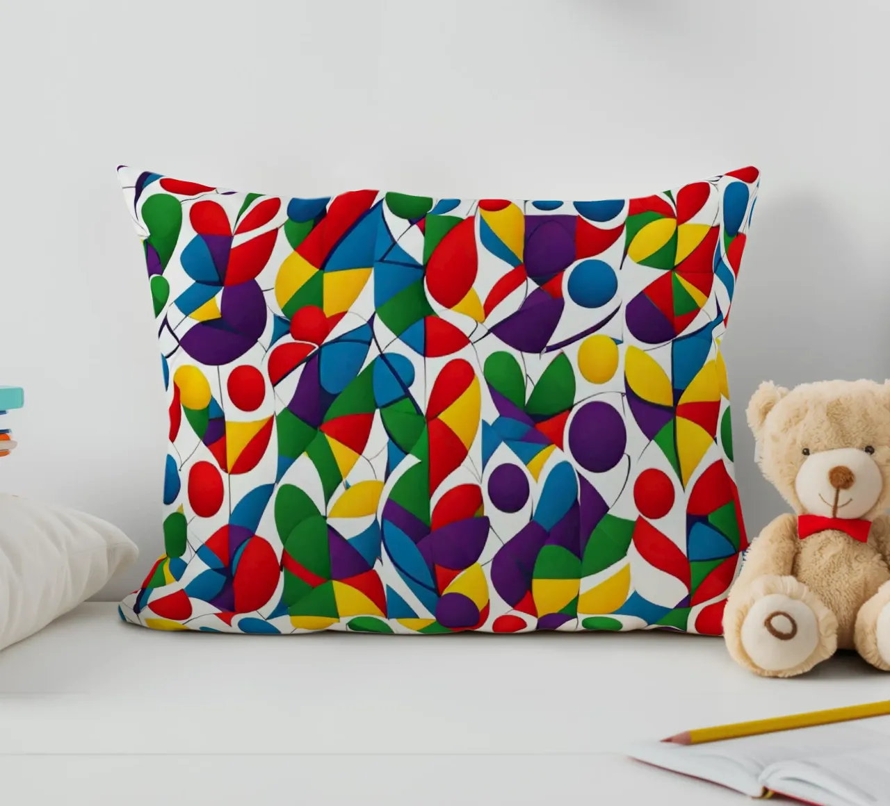 sharps design multicolore e bianco cuscino da dinem