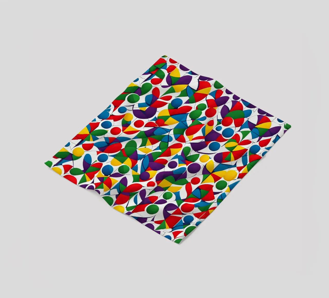 sharps design multicolore e bianco coperta in pile da dinem