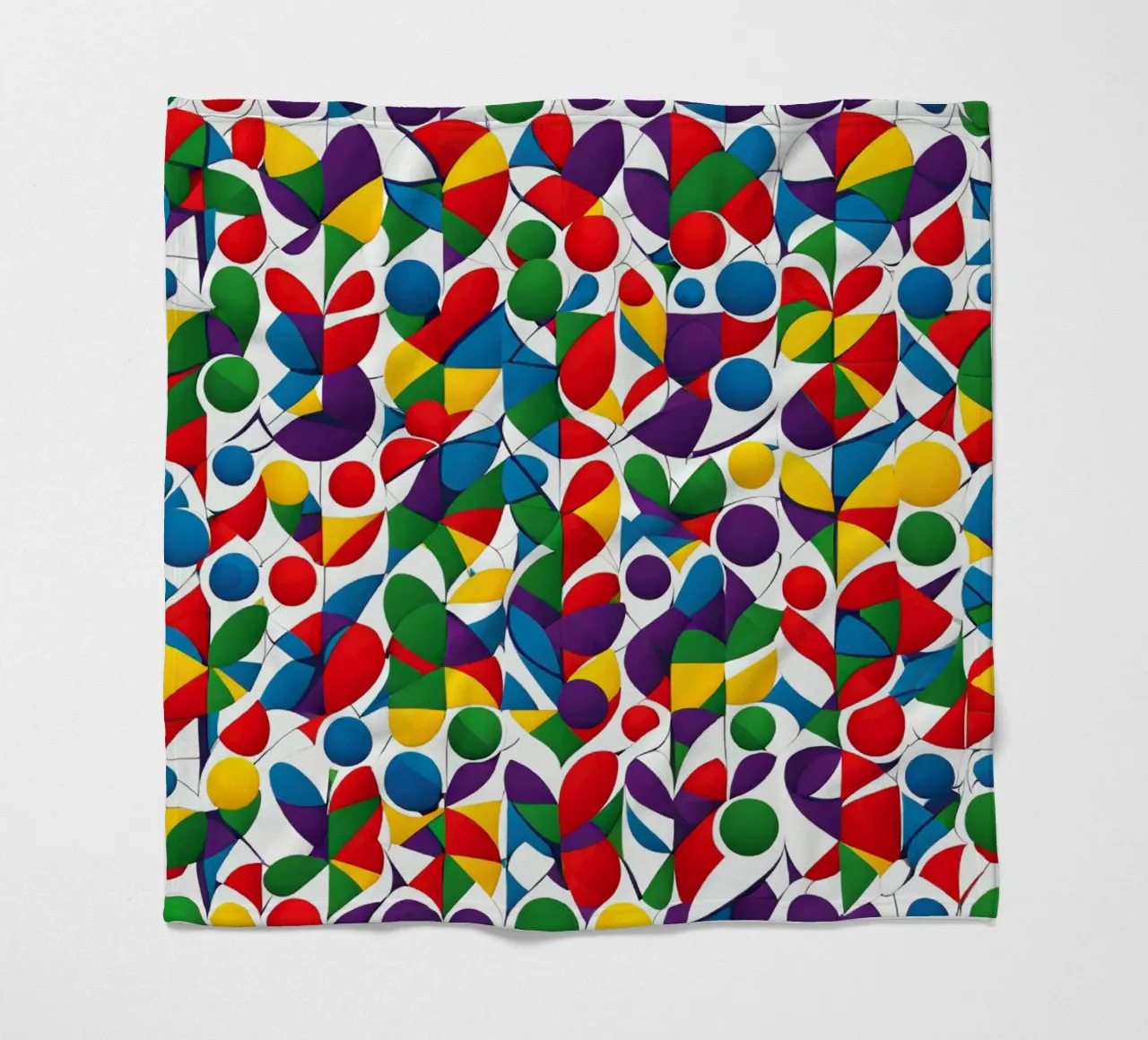 sharps design multicolore e bianco coperta in pile da dinem