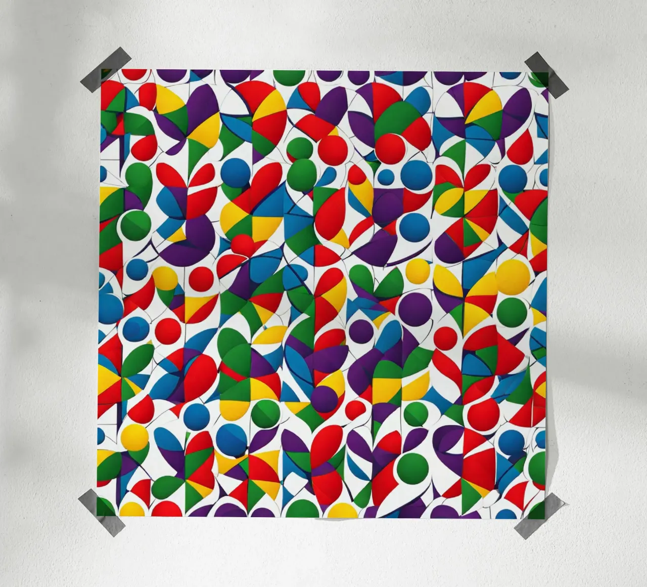 sharps design multicolore e bianco poster da dinem