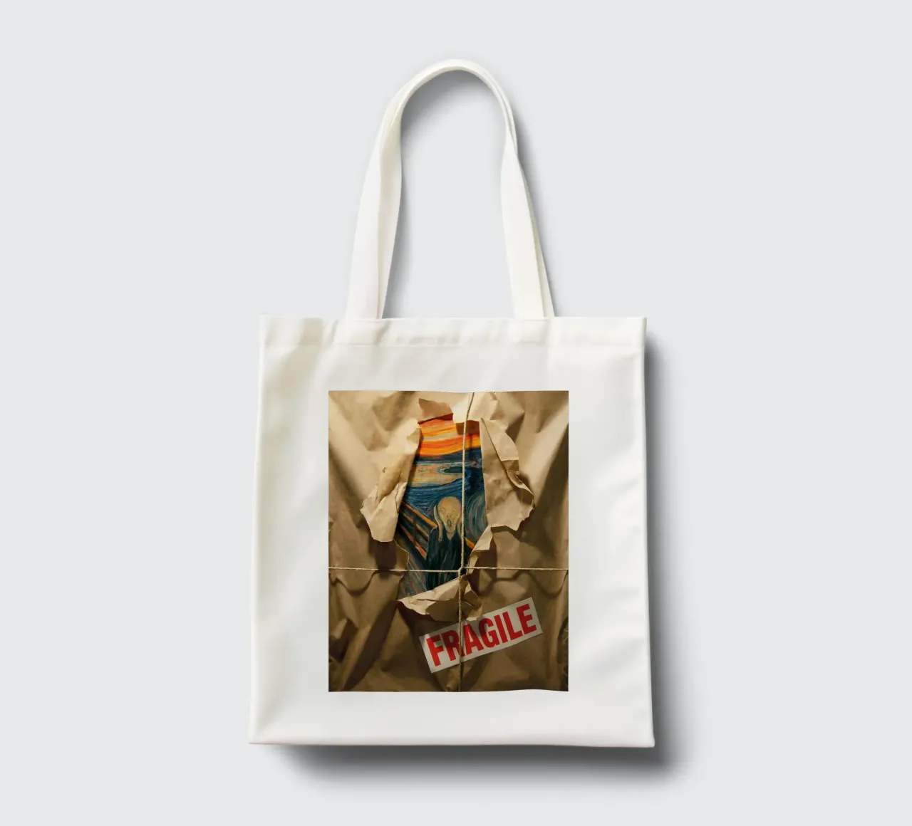 Fragile Scream borsa in juta da Dikhotomy