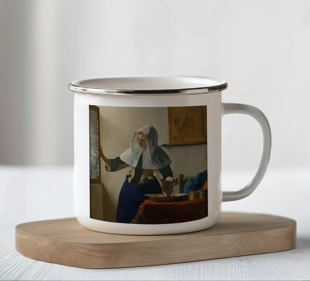 open the window johannes vermeer emaille mok van walker shop
