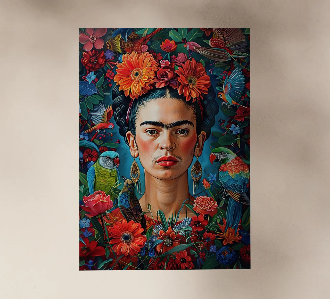 Frida Kahlo "Colors of Determination" pellicola backlit da Fantasias Florales