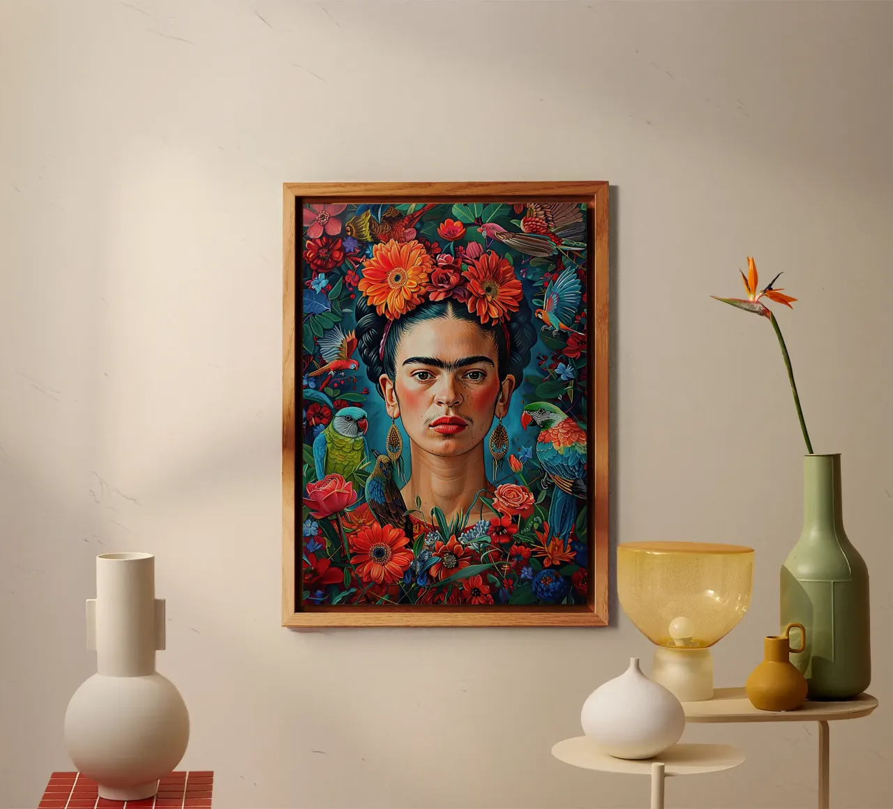 Frida Kahlo "Colors of Determination" alluminio dibond da Fantasias Florales