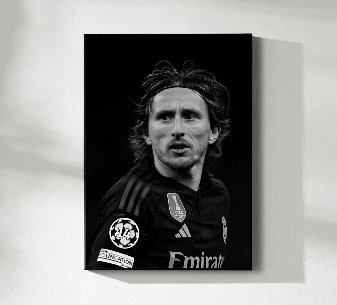 Modrić RM plexiglass da Black White Poster