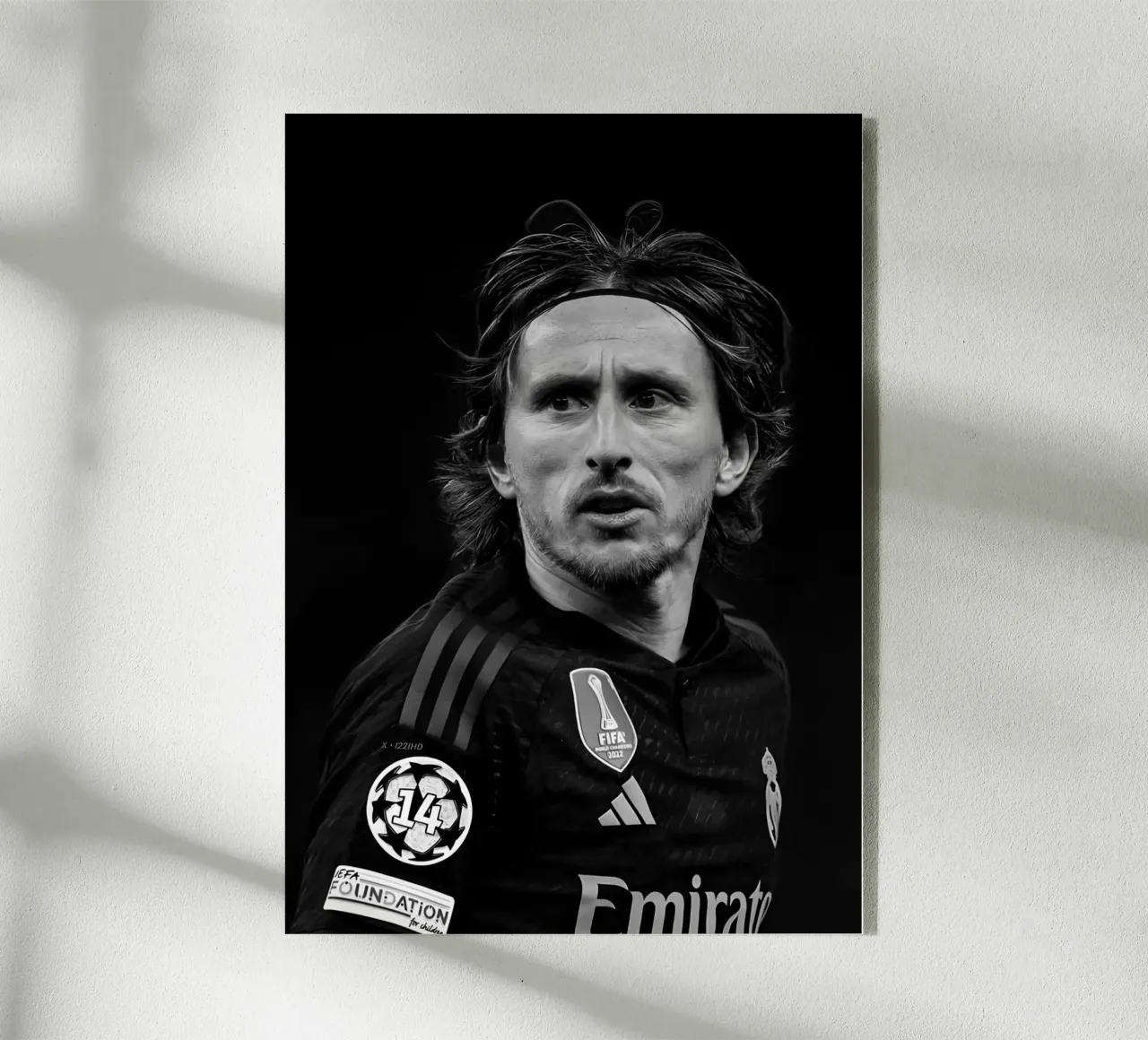 Modrić RM plexiglass da Black White Poster