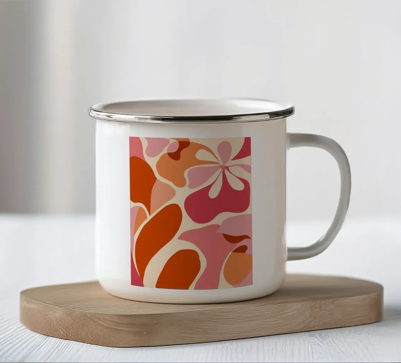 Forme floreali fluide tazza in smalto da Sky Velour