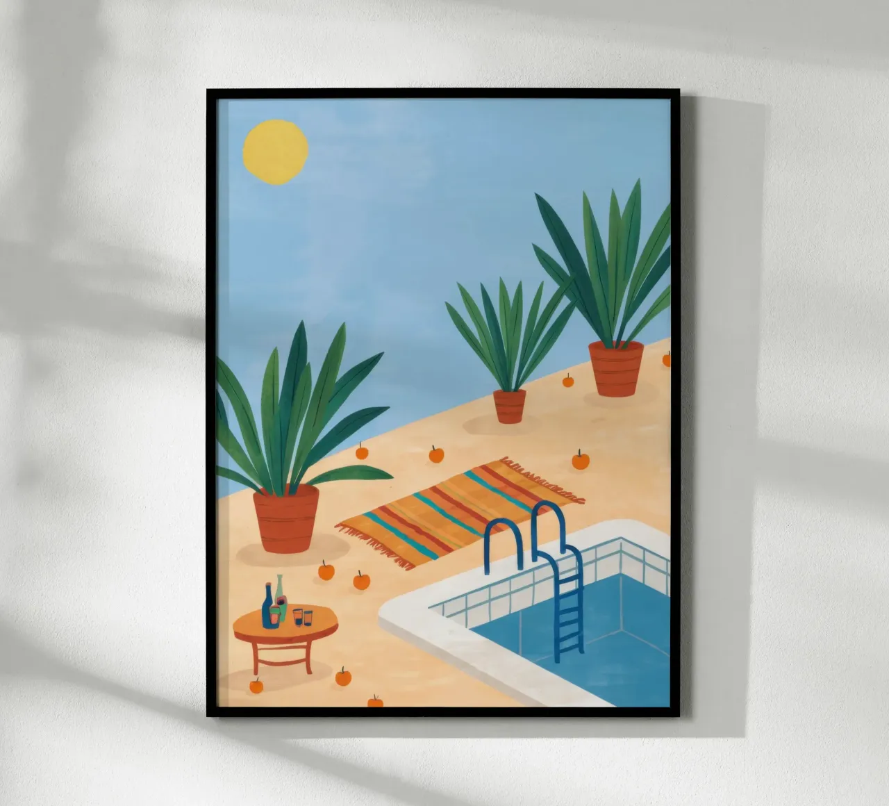 Tranquil Poolside Oasis poster by Sky Velour