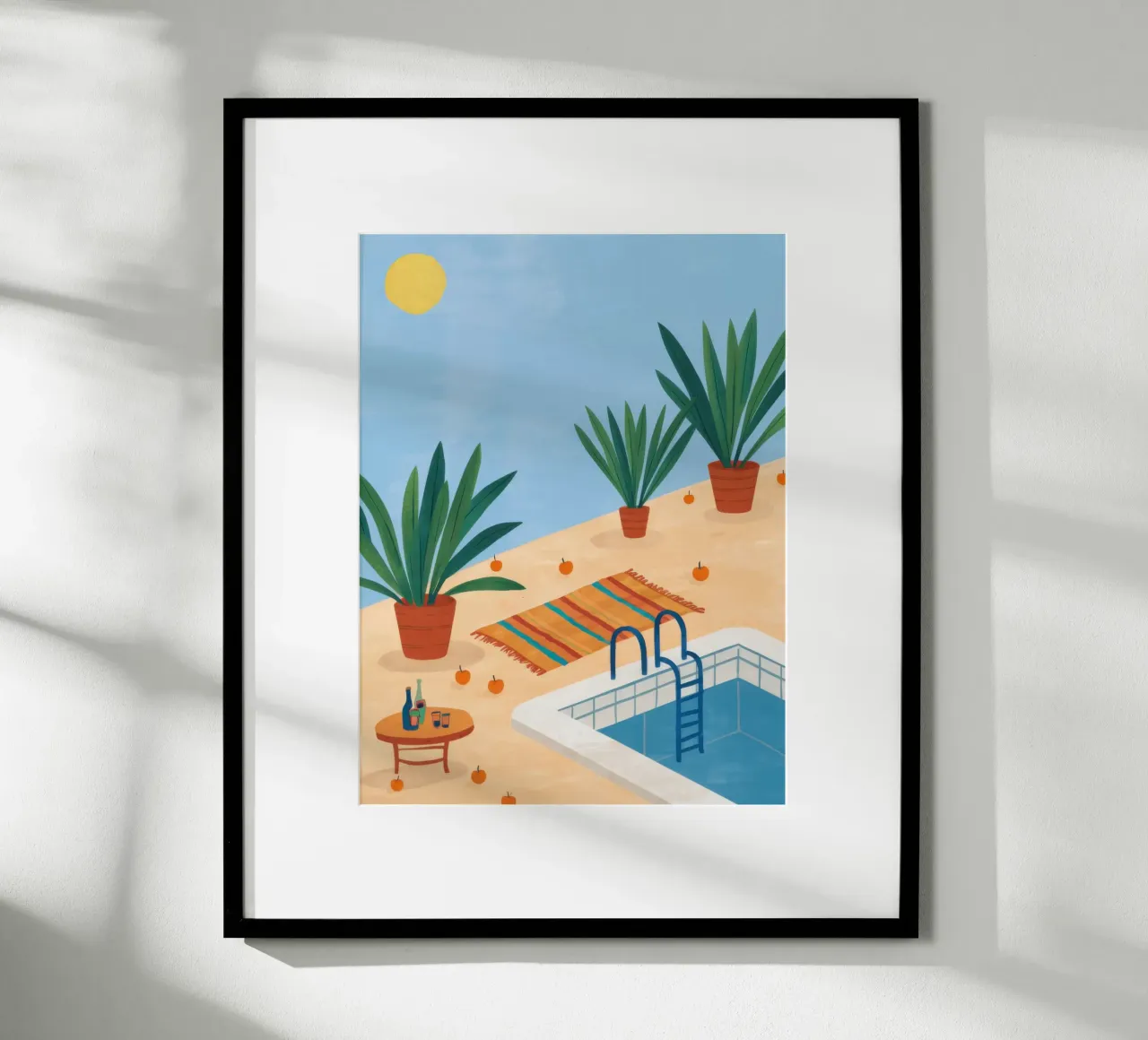 Tranquil Poolside Oasis poster by Sky Velour