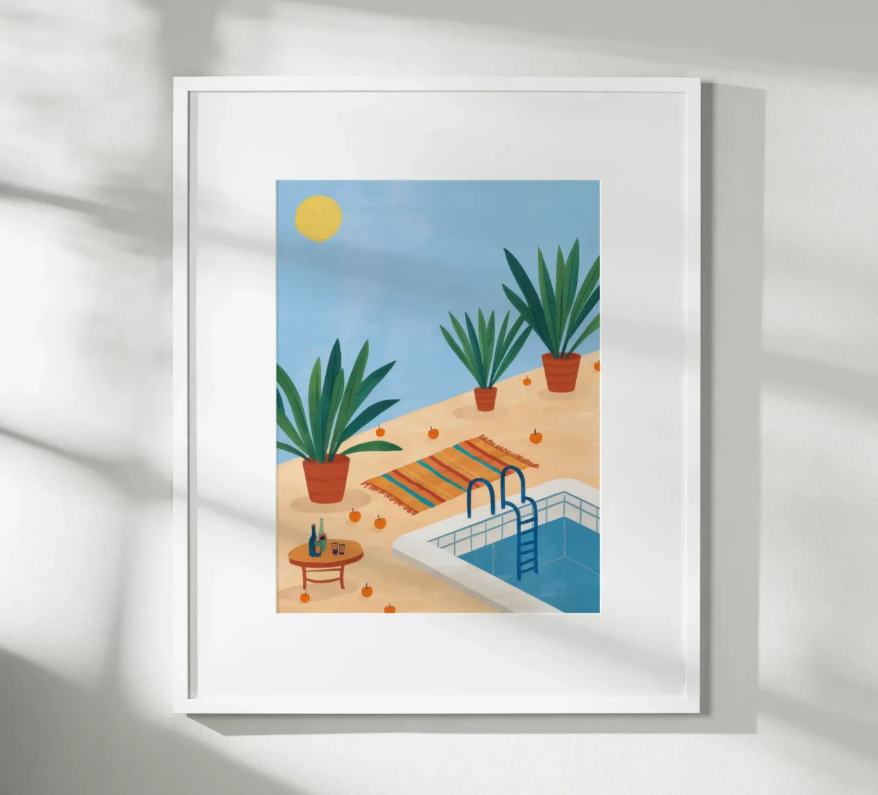 Tranquil Poolside Oasis poster by Sky Velour