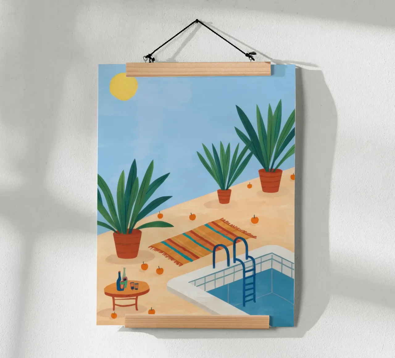 Tranquil Poolside Oasis poster by Sky Velour