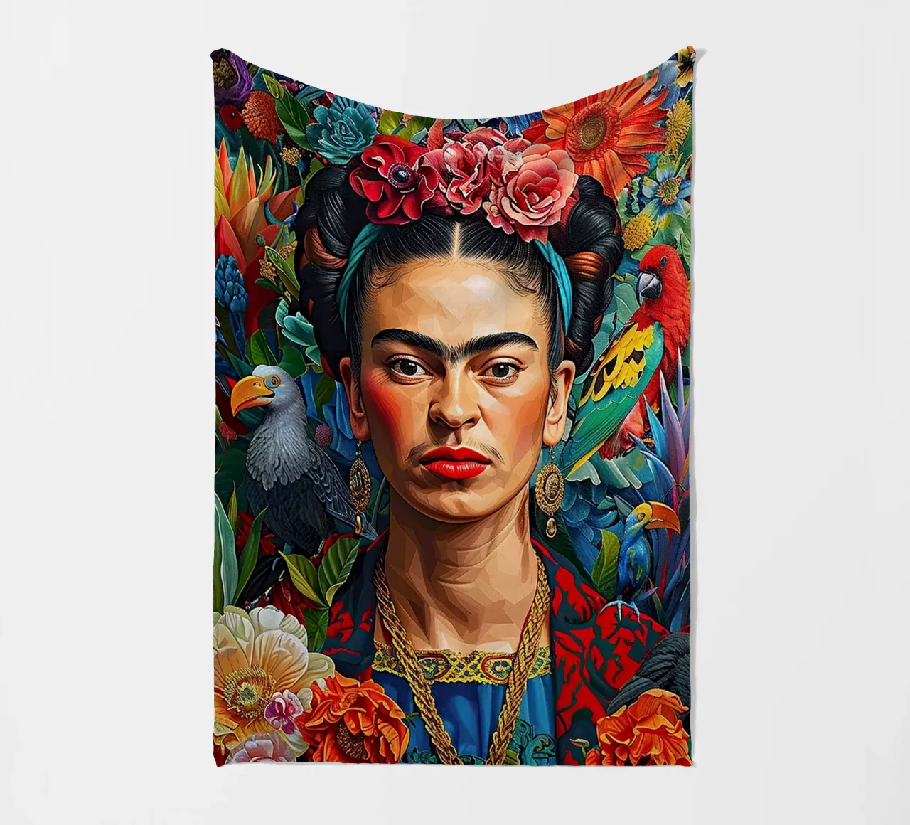 Frida Kahlo "Bold in Every Hue" coperta in pile da Fantasias Florales