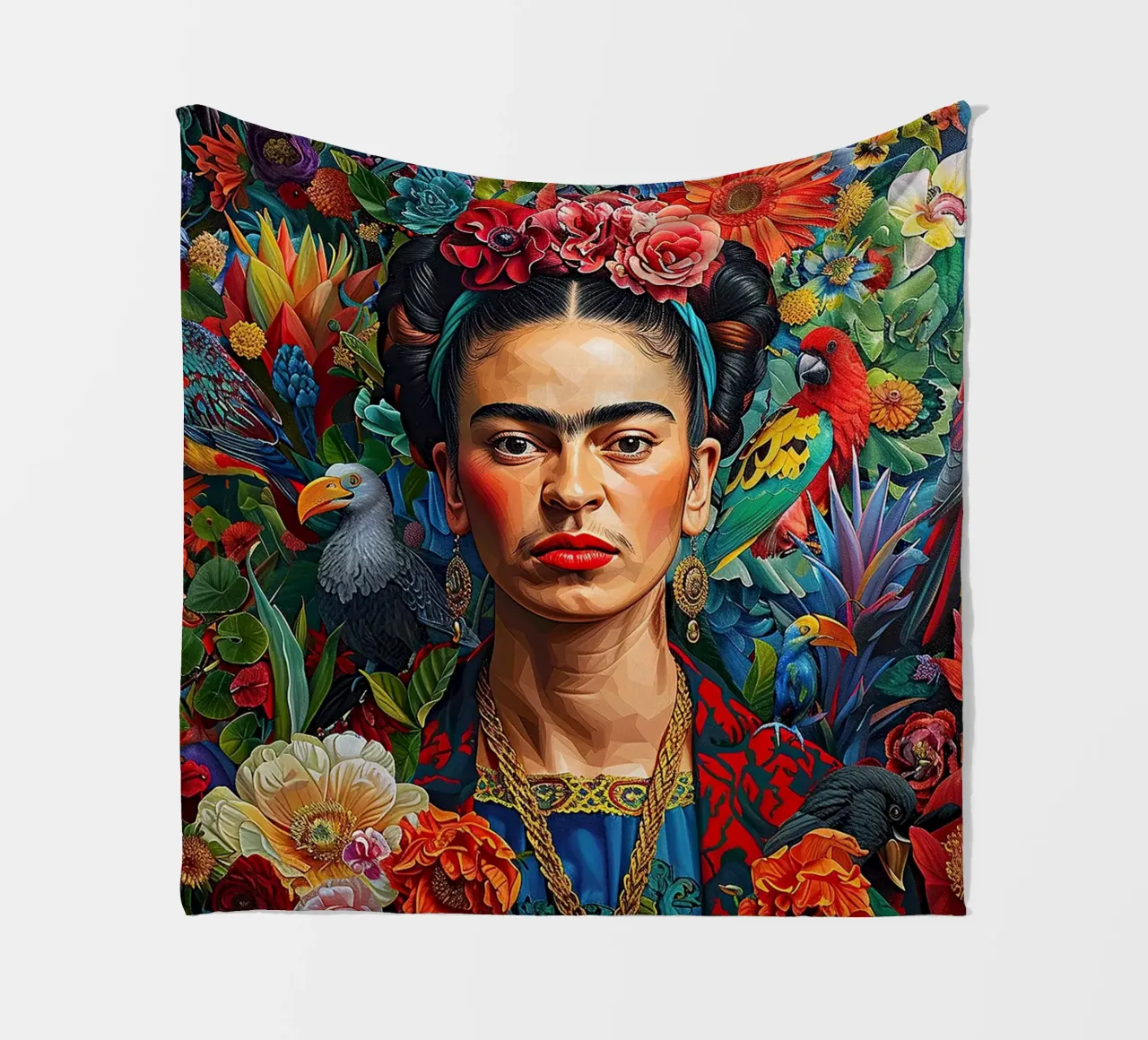 Frida Kahlo "Bold in Every Hue" coperta in pile da Fantasias Florales